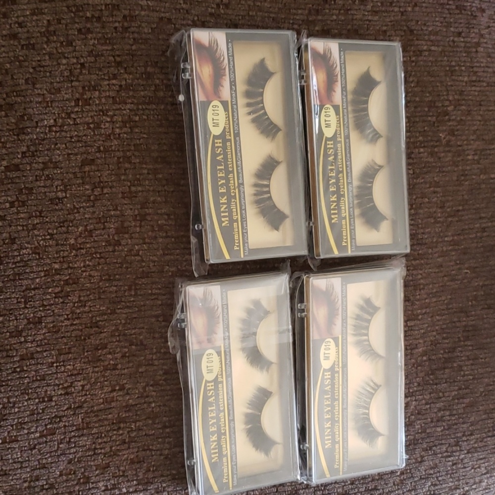 4 pairs of false mink eyelashes